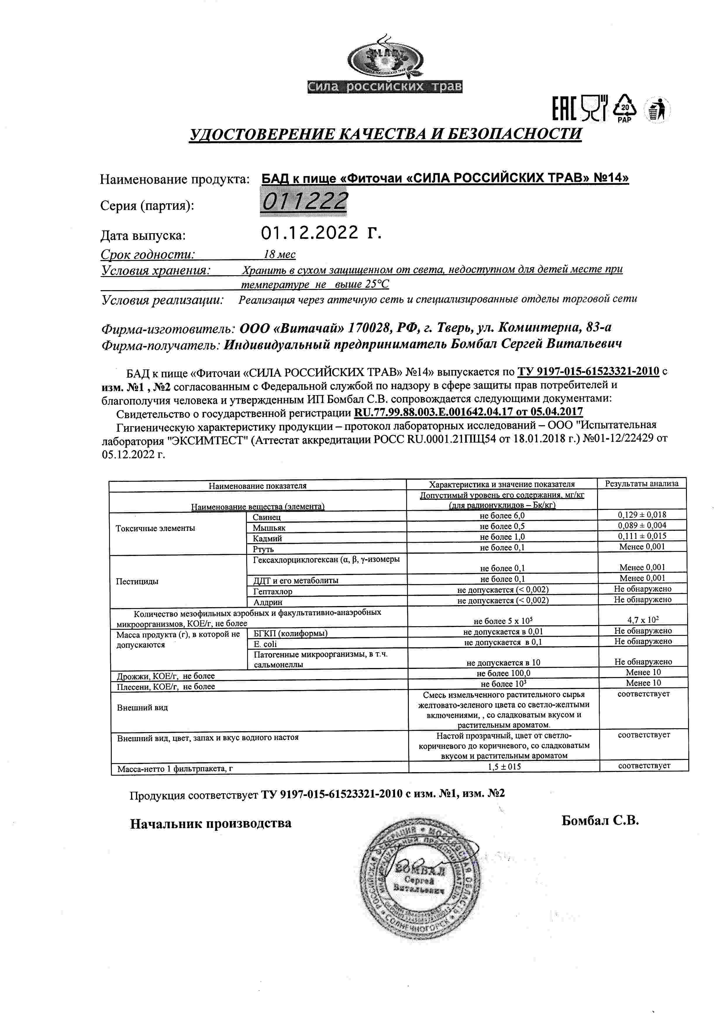 Паспорт №122022